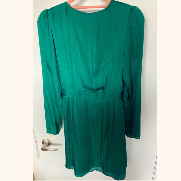 Banana Republic Emerald Puff Sleeve Wrap Dress - Picture 4 of 4